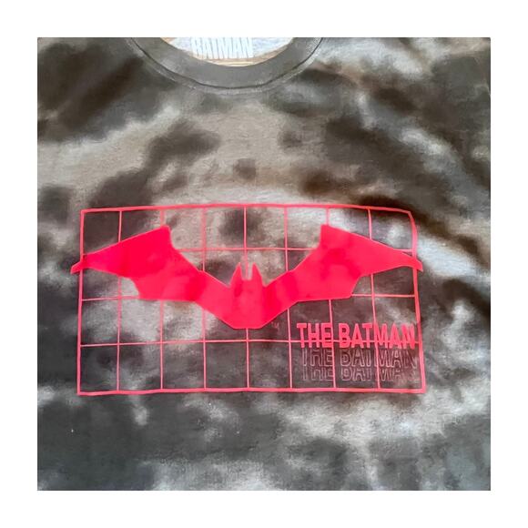 DC Comics BATMAN Graphic T SHIRT MED Men's Women's TEE Black Tie Dye 100% Cotton - Picture 3 of 9